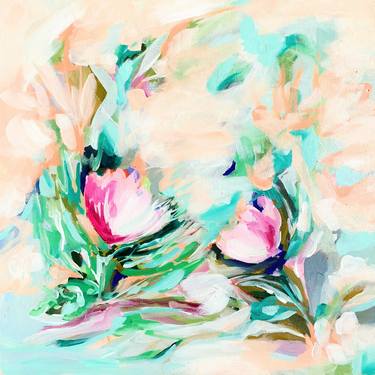 Print of Abstract Expressionism Floral Paintings by Shraddha Dharia