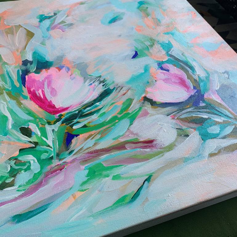 Original Abstract Expressionism Floral Painting by Shraddha Dharia