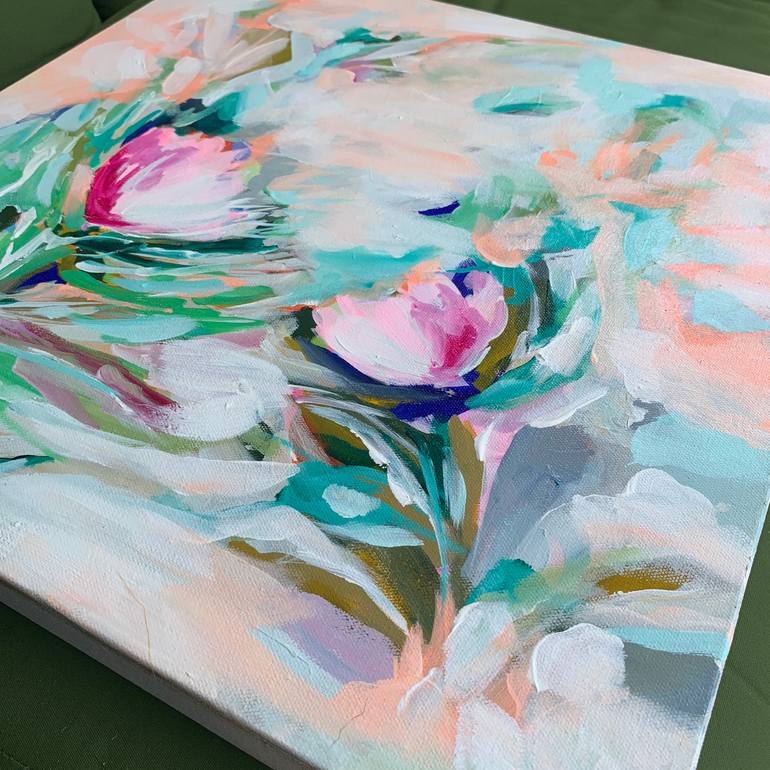 Original Abstract Expressionism Floral Painting by Shraddha Dharia