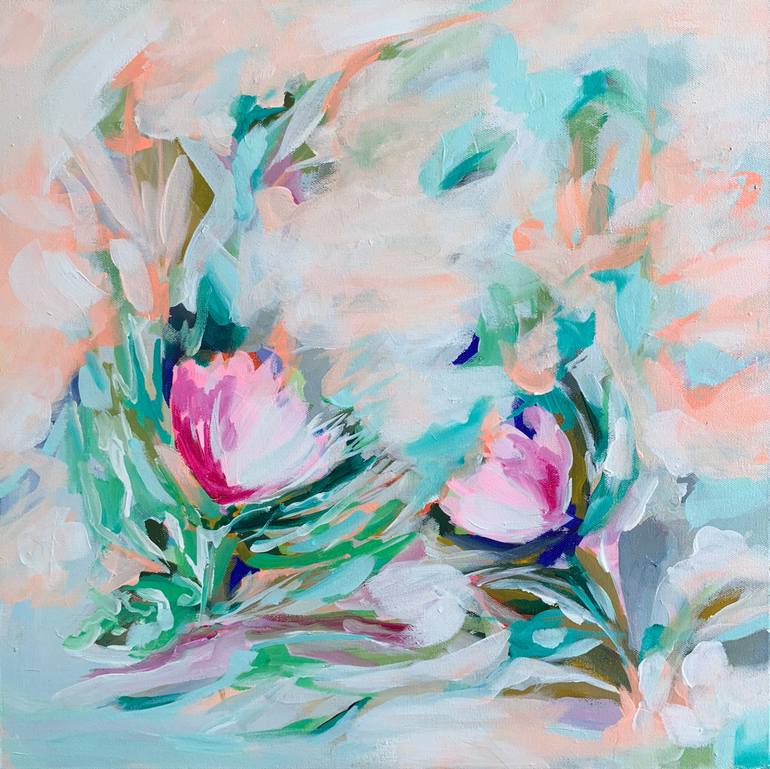 Original Abstract Expressionism Floral Painting by Shraddha Dharia