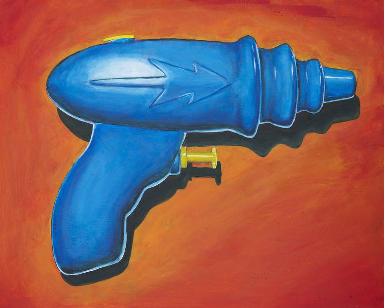 Blue Squirt Gun Painting by Michael Wright Saatchi Art