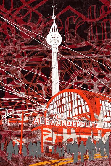 Alexanderplatz (Original Giclée on canvas with AR-effect and NFT) thumb