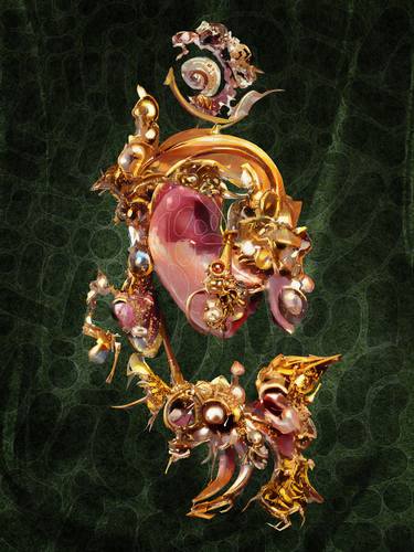 A grotesque earring thumb