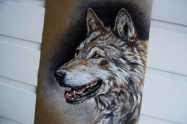 Original Realism Animal Drawing by Mila Romanova