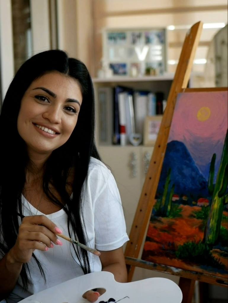 Original Expressionism Landscape Painting by Sabina Aghasiyeva