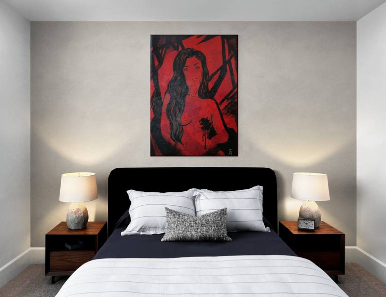Original Abstract People Painting by Sabina Aghasiyeva