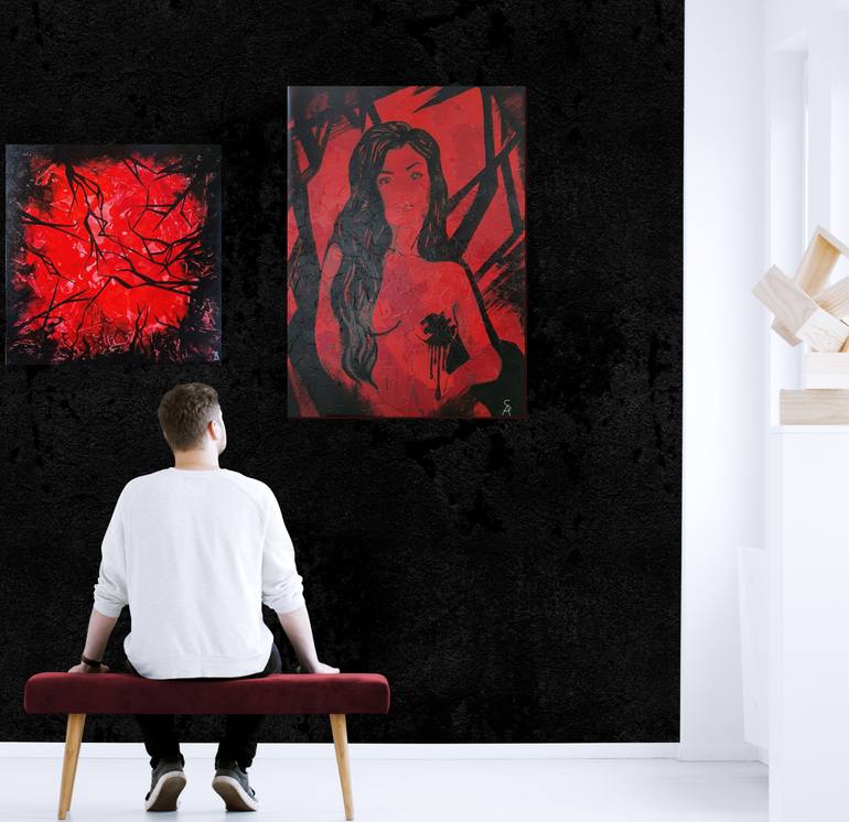 Original Abstract People Painting by Sabina Aghasiyeva