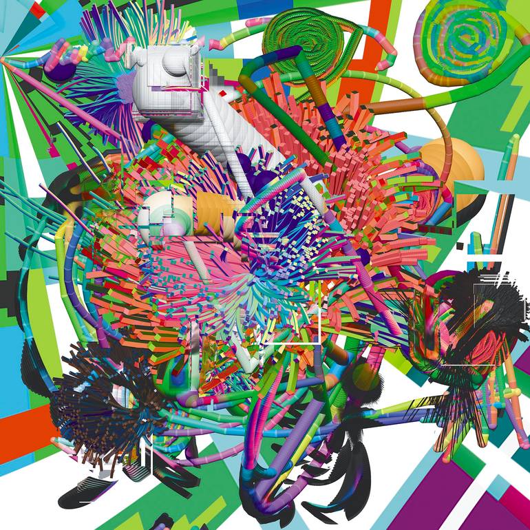 explosion - Limited Edition of 5 Mixed Media by YO mo YO | Saatchi Art
