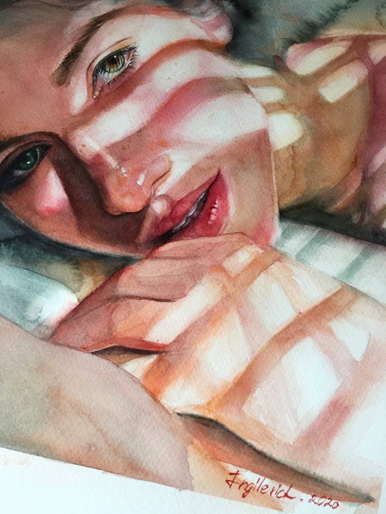 Original Fine Art Portrait Painting by Nina Ingilevich