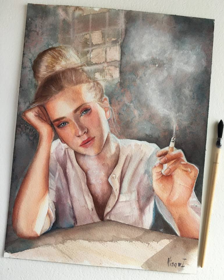 Original Realism Portrait Painting by Nina Ingilevich