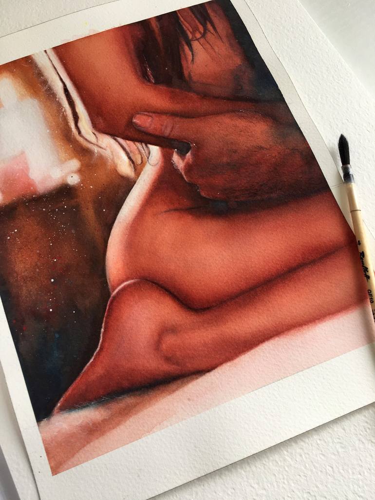 Original Figurative Erotic Painting by Nina Ingilevich