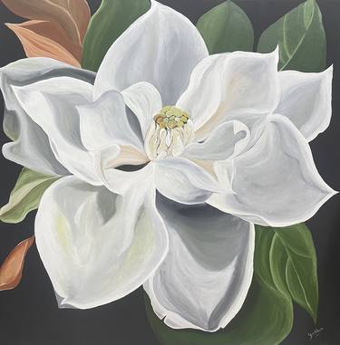 Original Conceptual Floral Painting by Yashleen Waraich Sapphire Studio Art
