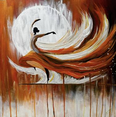 Original Abstract Music Painting by Yashleen Waraich Sapphire Studio Art