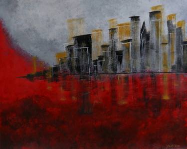 Print of Abstract Cities Paintings by YASHLEEN WARAICH Sapphire Studio Art