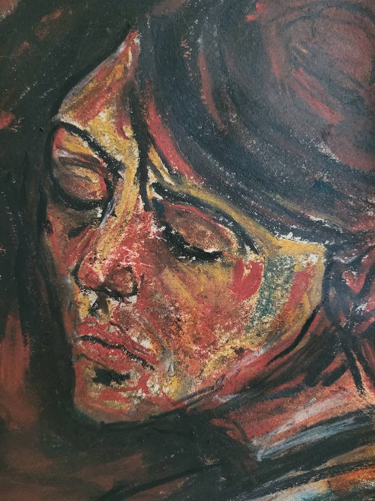 Original Expressionism People Drawing by Cornelia Ilie
