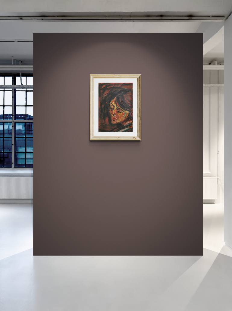 Original Expressionism People Drawing by Cornelia Ilie