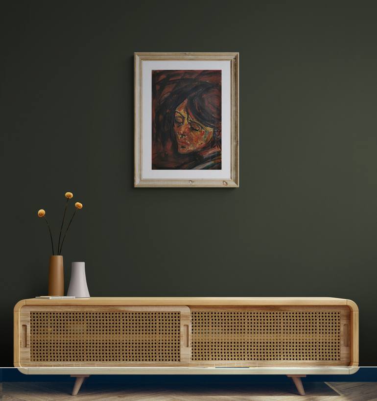 Original Expressionism People Drawing by Cornelia Ilie