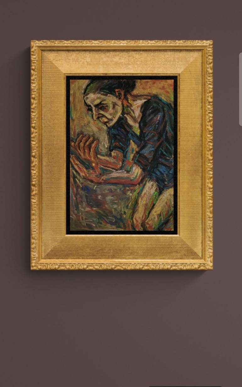 Original Expressionism People Drawing by Cornelia Ilie