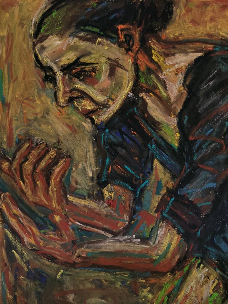 Original Expressionism People Drawing by Cornelia Ilie