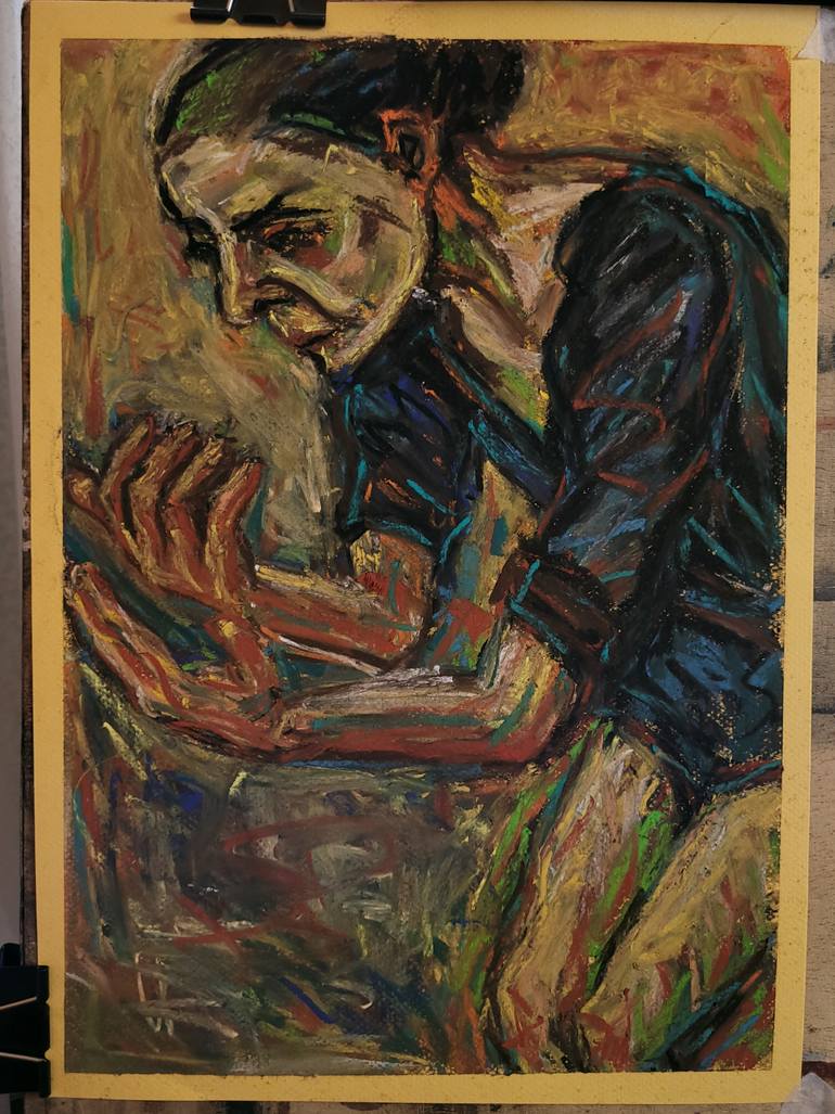 Original Expressionism People Drawing by Cornelia Ilie