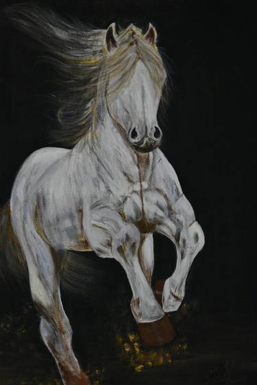Print of Horse Paintings by Fatima fahim