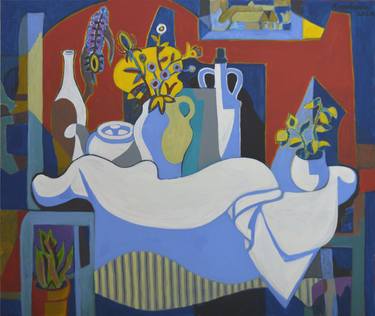 Original Cubism Still Life Paintings by Mykola Kozlovskyi