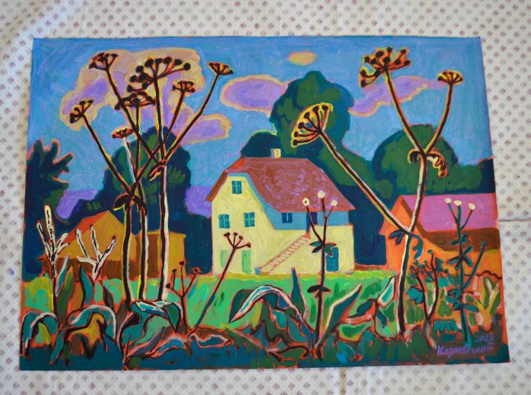 Original Abstract Expressionism Landscape Painting by Mykola Kozlovskyi
