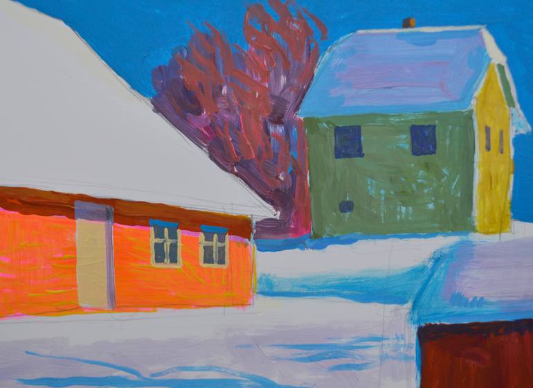 Original Expressionism Landscape Painting by Mykola Kozlovskyi