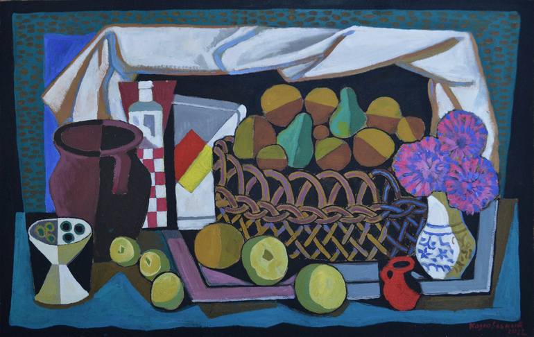 Original Cubism Still Life Paintings by Mykola Kozlovskyi
