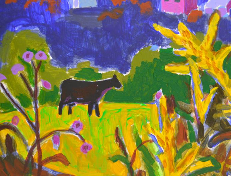Original Abstract Expressionism Landscape Painting by Mykola Kozlovskyi