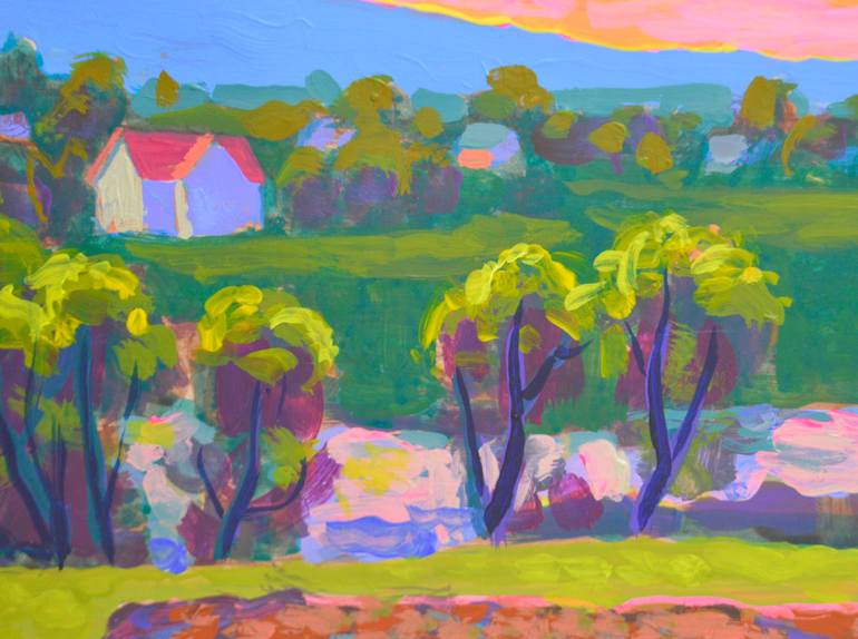 Original Expressionism Landscape Painting by Mykola Kozlovskyi