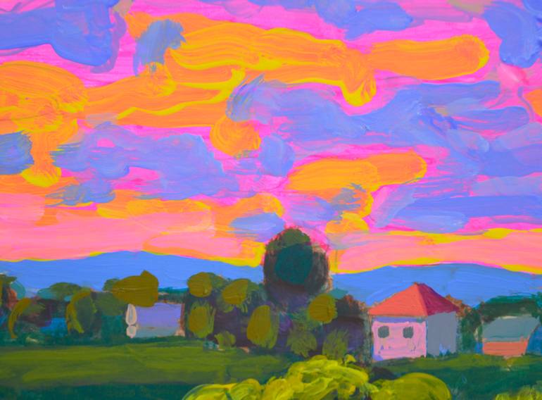Original Expressionism Landscape Painting by Mykola Kozlovskyi