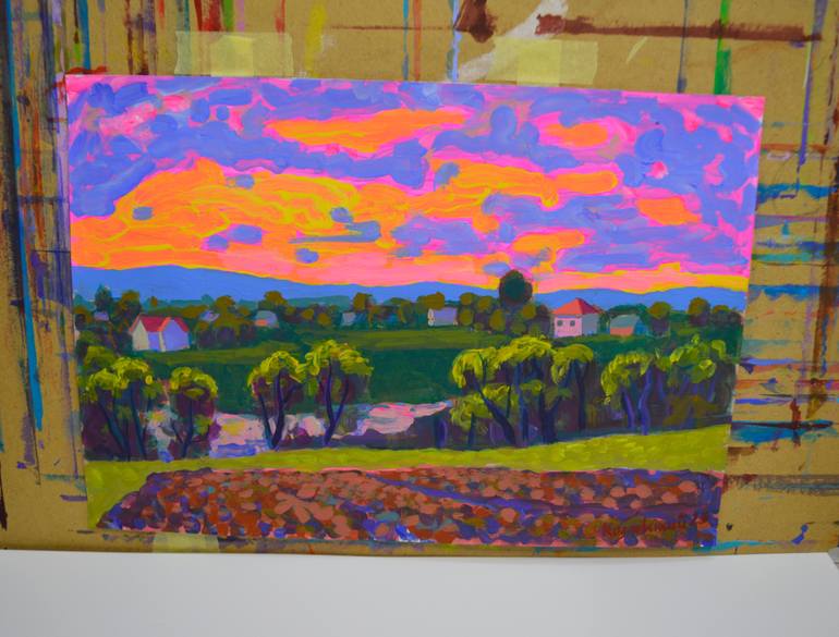 Original Expressionism Landscape Painting by Mykola Kozlovskyi