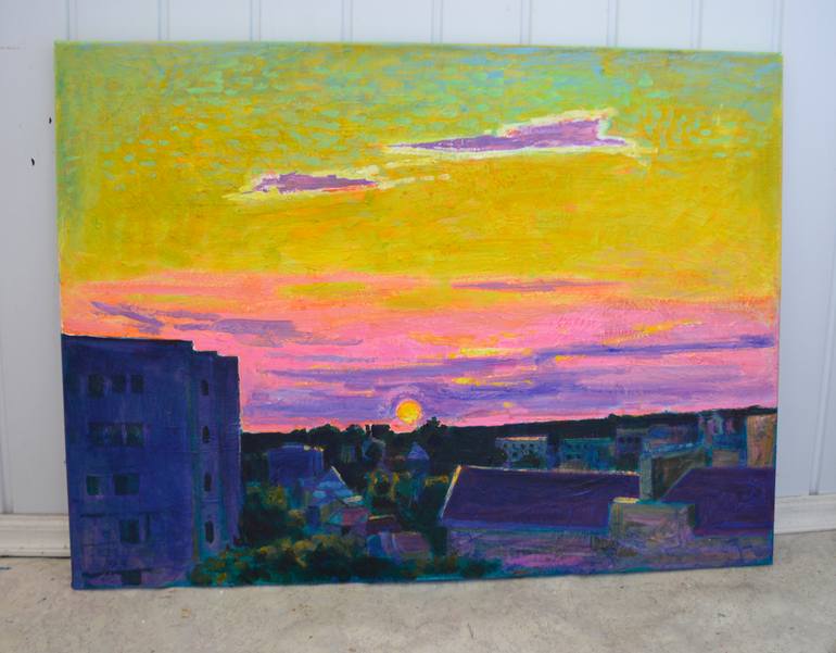 Original Abstract Expressionism Landscape Painting by Mykola Kozlovskyi