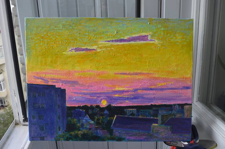 Original Abstract Expressionism Landscape Painting by Mykola Kozlovskyi