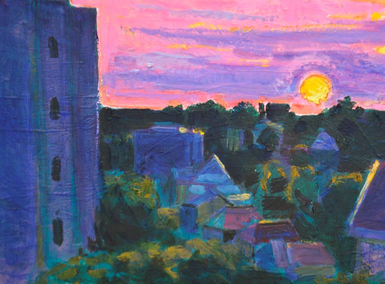 Original Abstract Expressionism Landscape Painting by Mykola Kozlovskyi