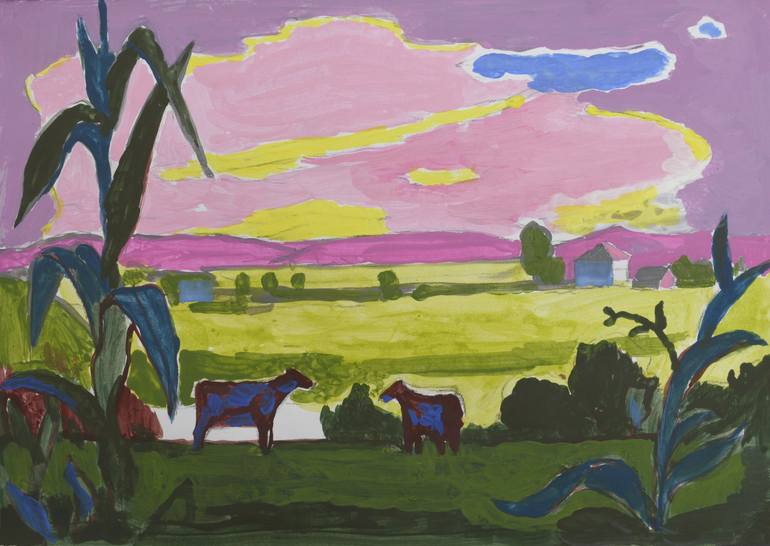 Print of Expressionism Landscape Paintings by Mykola Kozlovskyi