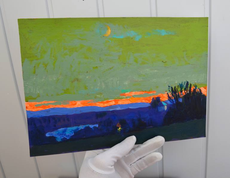 Original Expressionism Landscape Painting by Mykola Kozlovskyi