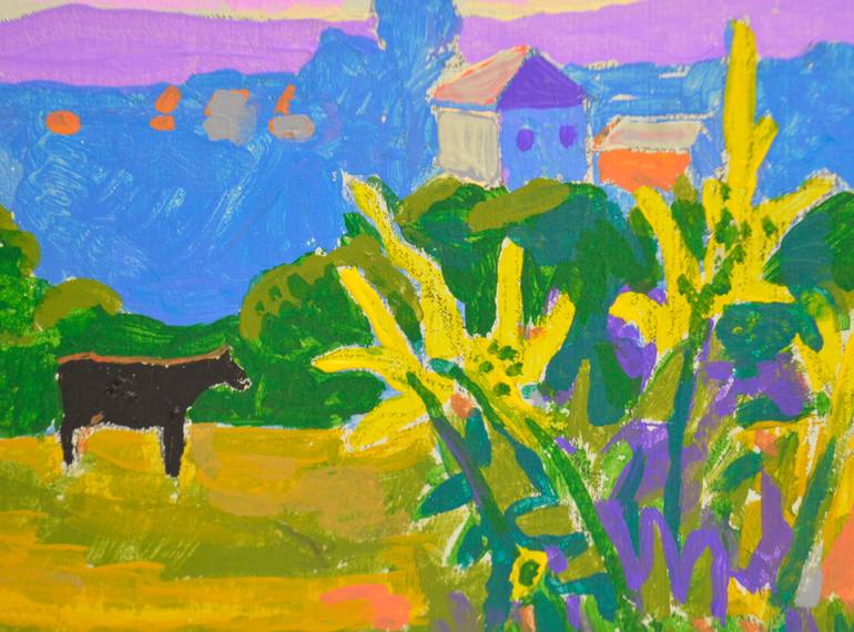 Original Abstract Expressionism Landscape Painting by Mykola Kozlovskyi
