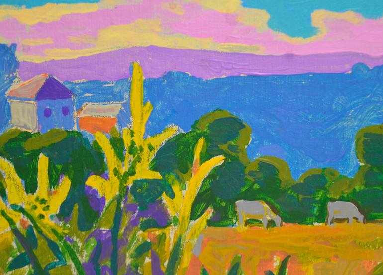 Original Abstract Expressionism Landscape Painting by Mykola Kozlovskyi