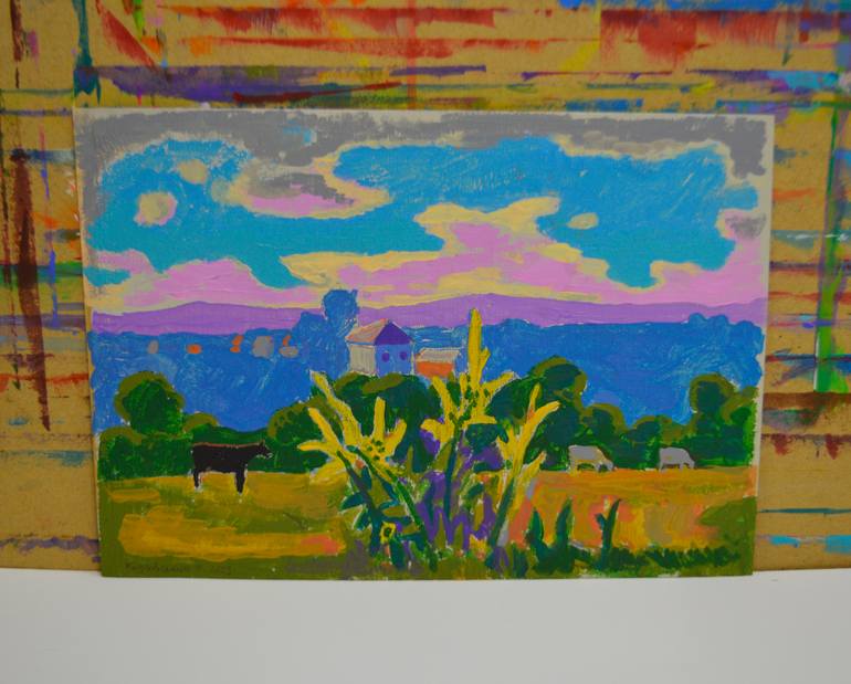 Original Abstract Expressionism Landscape Painting by Mykola Kozlovskyi