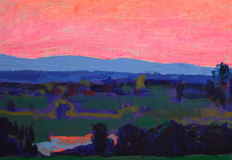 Original Abstract Expressionism Landscape Painting by Mykola Kozlovskyi