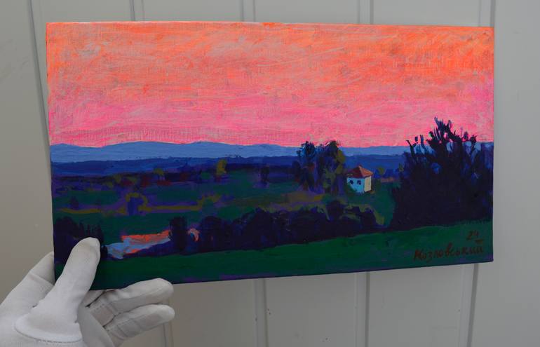 Original Abstract Expressionism Landscape Painting by Mykola Kozlovskyi