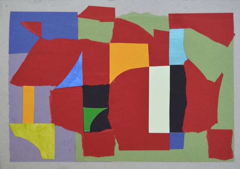 Original Abstract Expressionism Abstract Collage by Mykola Kozlovskyi