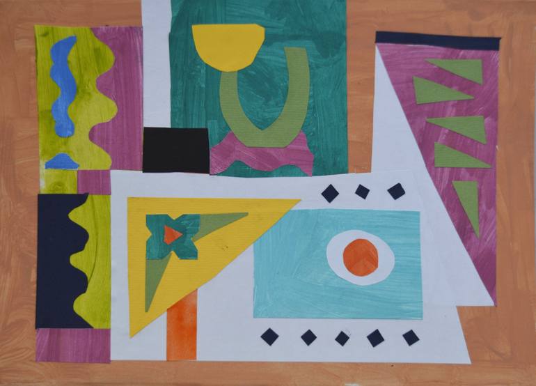 Original Abstract Expressionism Abstract Collage by Mykola Kozlovskyi