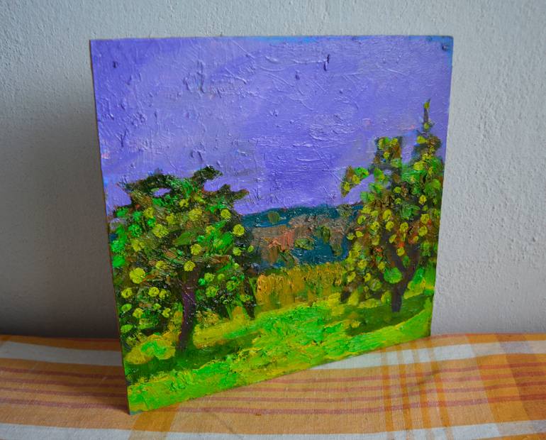 Original Abstract Expressionism Landscape Painting by Mykola Kozlovskyi