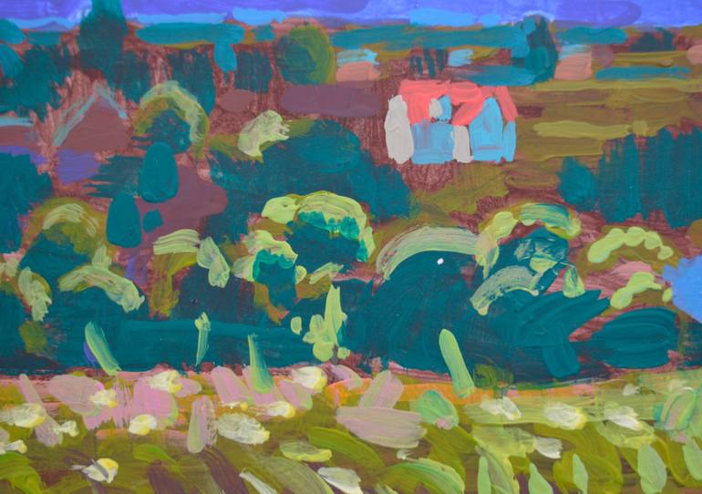 Original Expressionism Landscape Painting by Mykola Kozlovskyi