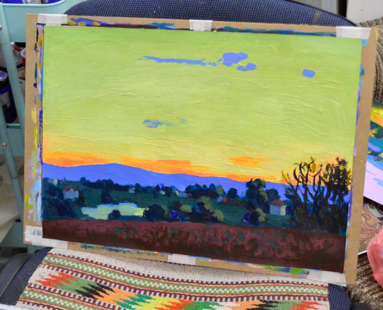 Original Expressionism Landscape Painting by Mykola Kozlovskyi