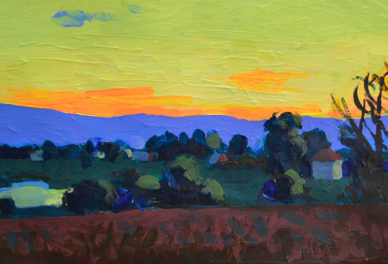 Original Expressionism Landscape Painting by Mykola Kozlovskyi