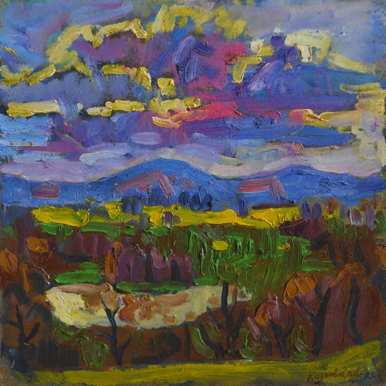 Print of Expressionism Landscape Paintings by Mykola Kozlovskyi
